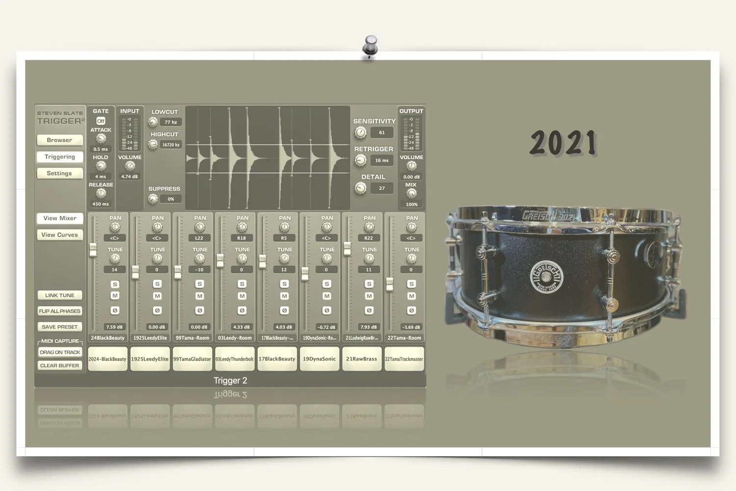 Download 2015 Orange County Maple-Ash Snare drum samples for Slate